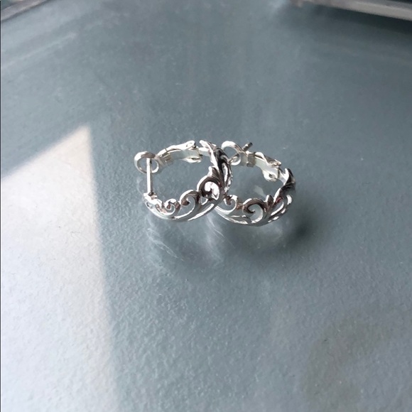 Silver hoops. - Picture 3 of 3